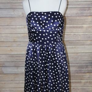 ELIZA J. NEW YORK Navy and White Polka Dot Dress